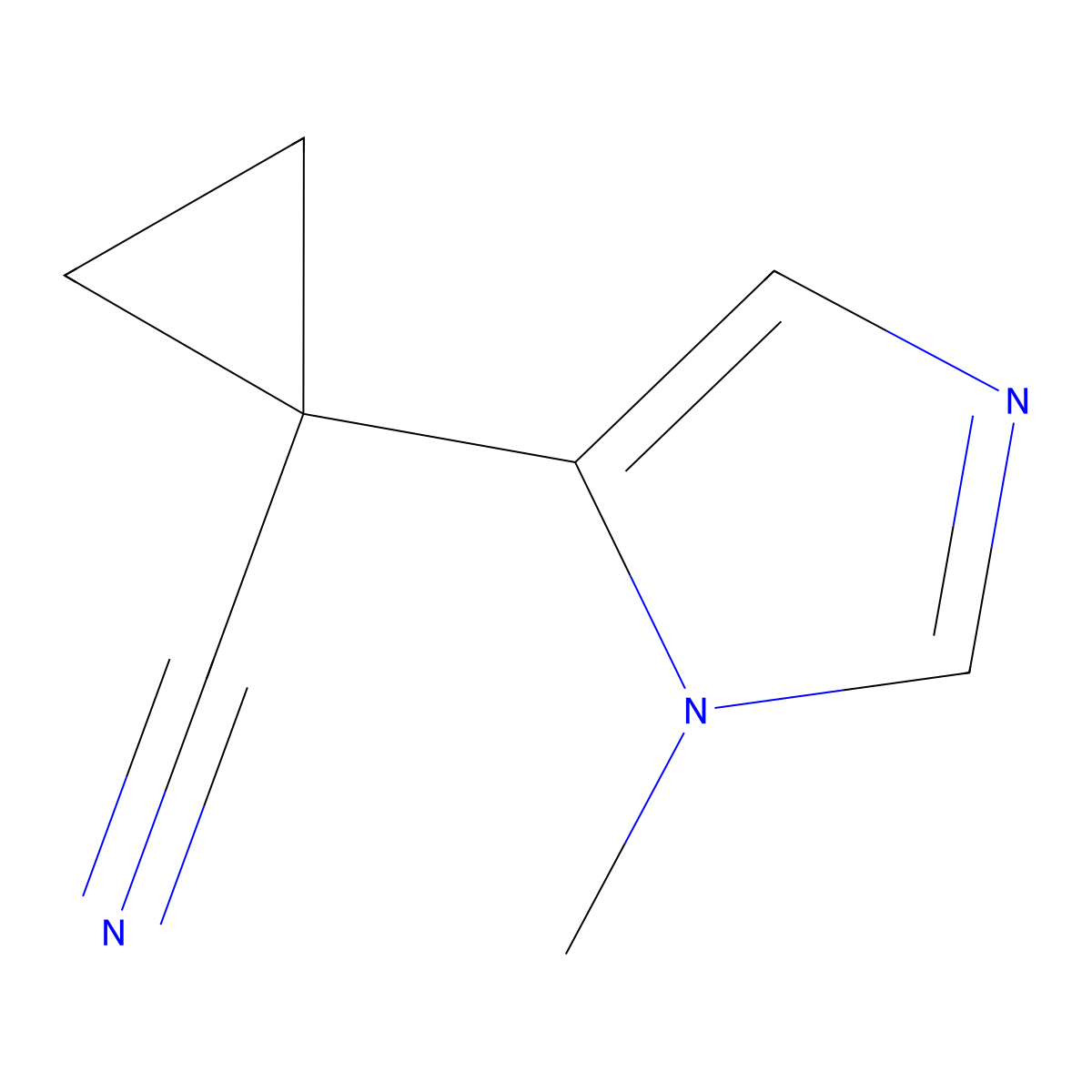 1-(1-Methyl-1h-imidazol-5-yl)cyclopropane-1-carbonitrile molecular structure, CAS 1378573-91-1
