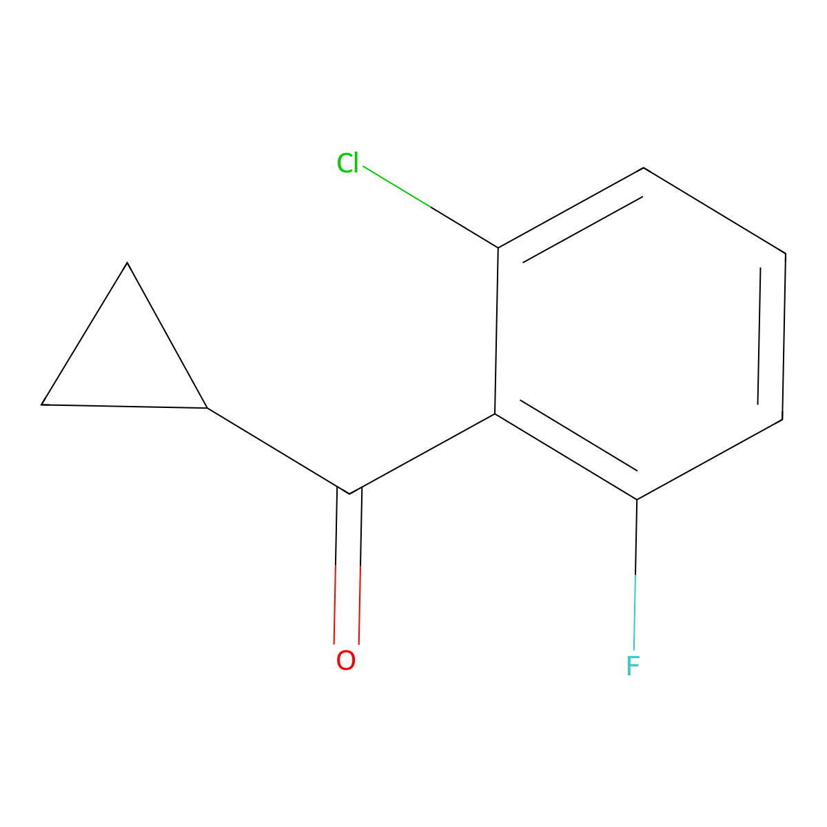 2-Chloro-6-fluorophenyl cyclopropyl ketone molecular structure, CAS 1378574-14-1