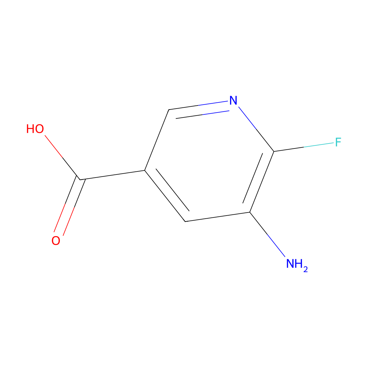 5-Amino-6-fluoronicotinic acid molecular structure, CAS 1378574-73-2