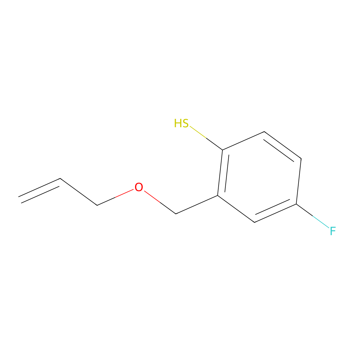 2-[(Allyloxy)methyl]-4-fluorothiophenol molecular structure, CAS 1378574-86-7