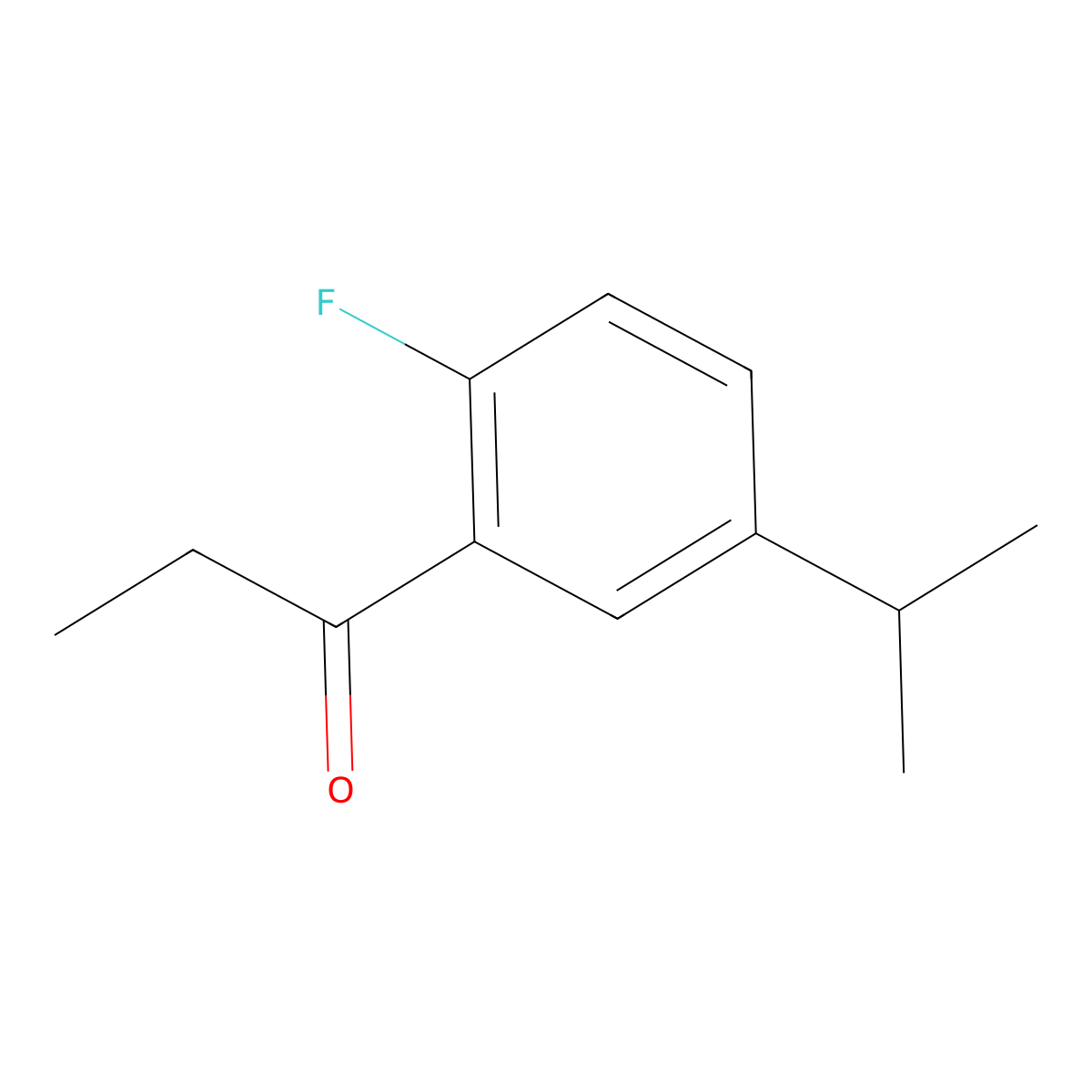 1-[2-Fluoro-5-(1-methylethyl)phenyl]-1-propanone molecular structure, CAS 1378575-29-1
