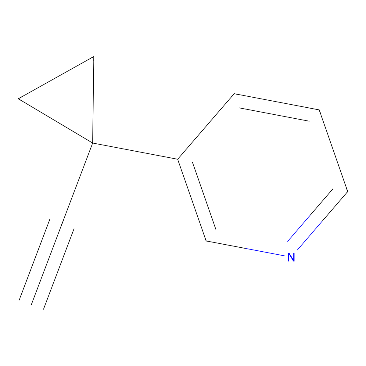 3-(1-Ethynylcyclopropyl)pyridine molecular structure, CAS 1378576-78-3