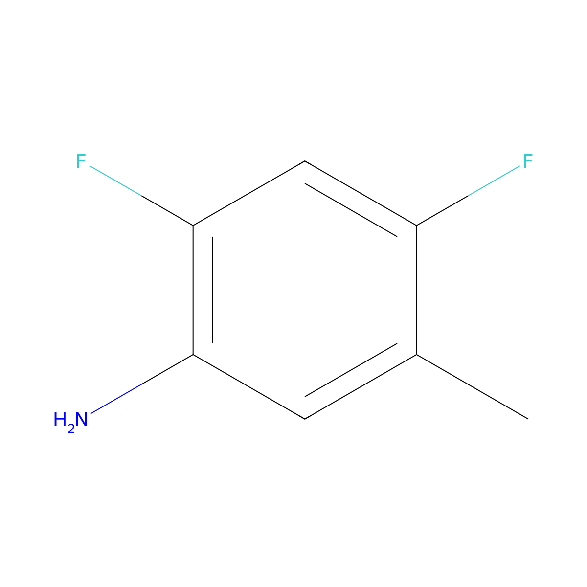 2,4-Difluoro-5-methylaniline molecular structure, CAS 1378579-56-6