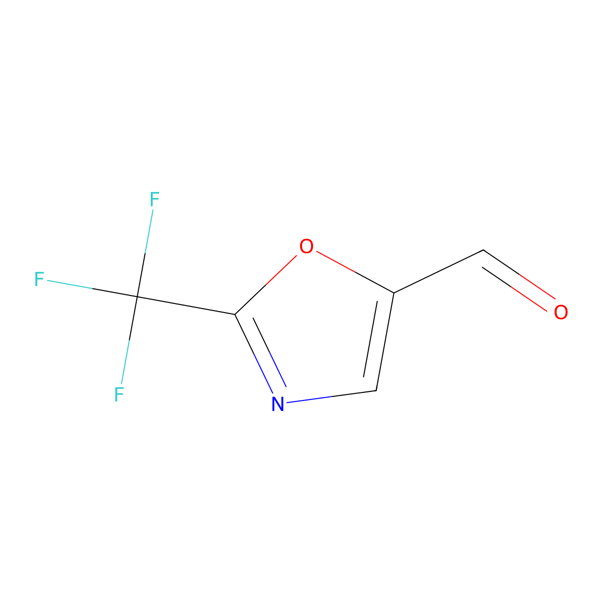 2-(Trifluoromethyl)-1,3-oxazole-5-carbaldehyde molecular structure, CAS 1378579-95-3