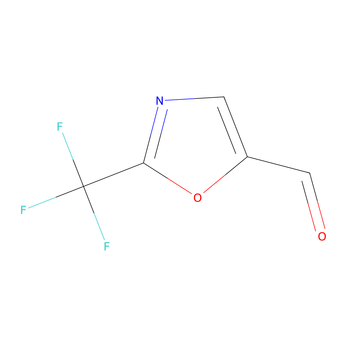 2-(Trifluoromethyl)-1,3-oxazole-5-carbaldehyde molecular structure, CAS 1378579-95-3