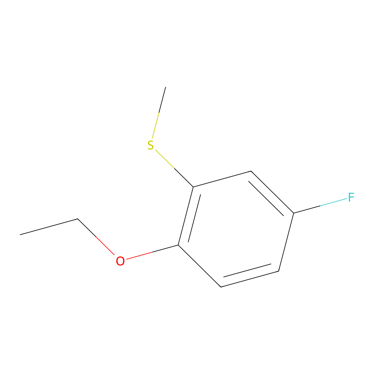 2-Ethoxy-5-fluorophenyl methyl sulfide molecular structure, CAS 1378582-94-5