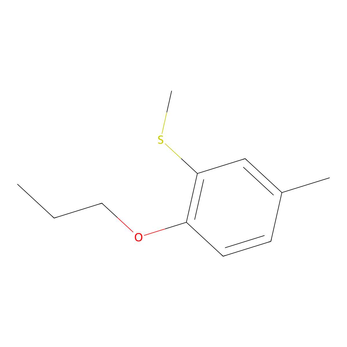 5-Methyl-2-n-propoxyphenyl methyl sulfide molecular structure, CAS 1378583-55-1