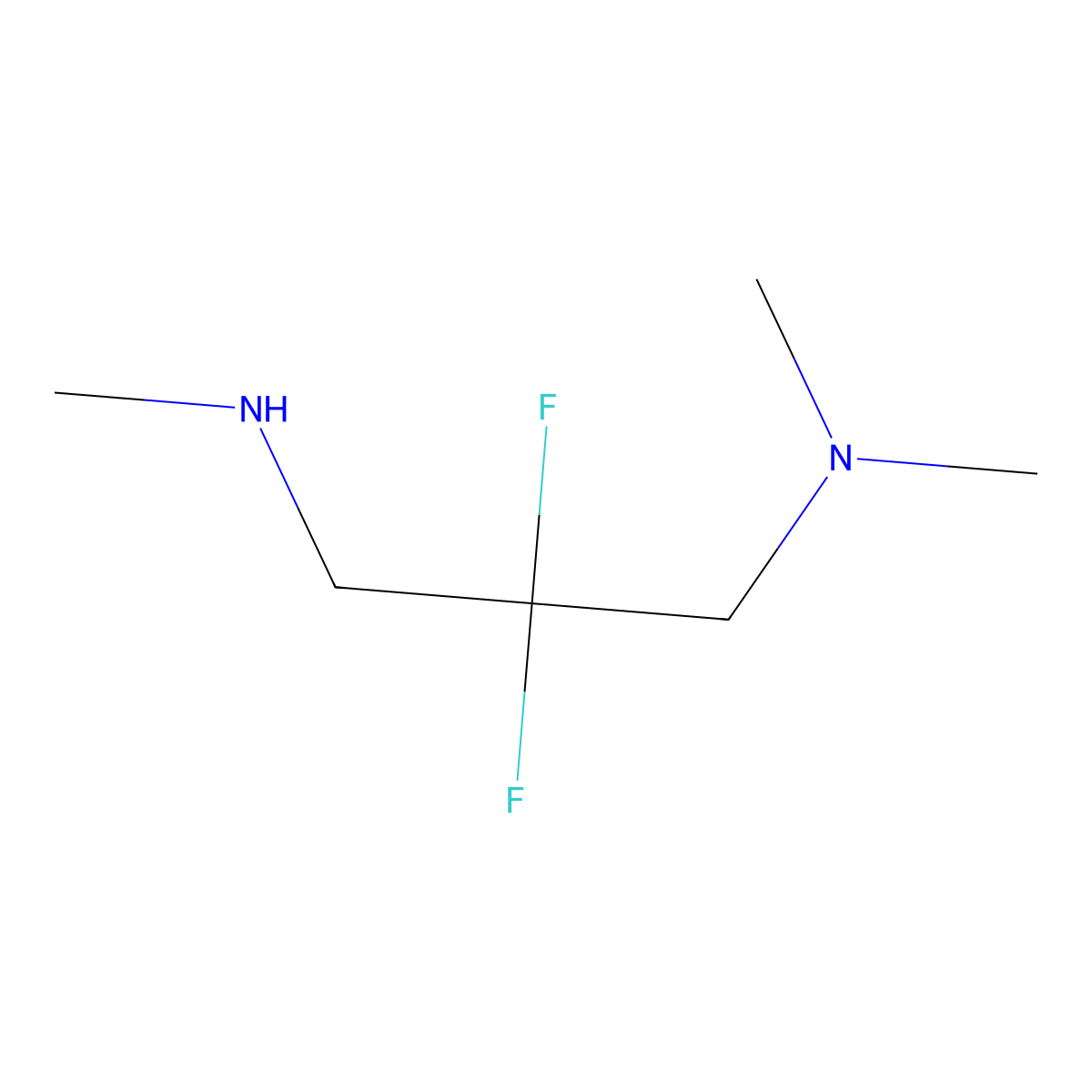 [3-(Dimethylamino)-2,2-difluoropropyl](methyl)amine molecular structure, CAS 1378583-58-4
