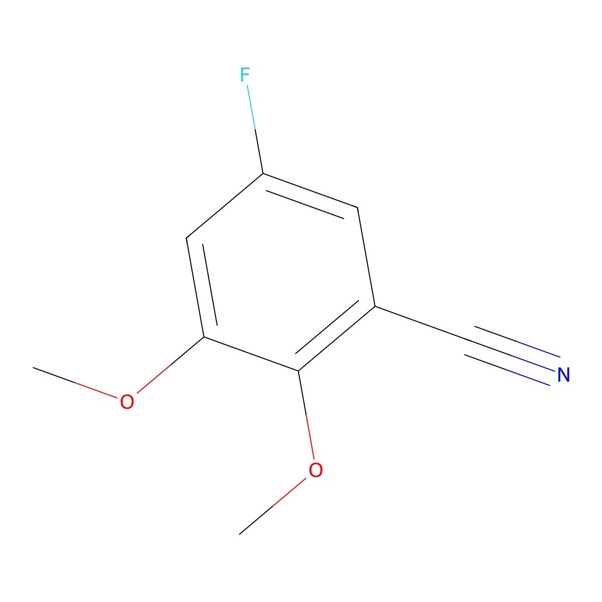 5-Fluoro-2,3-dimethoxybenzonitrile molecular structure, CAS 1378583-96-0