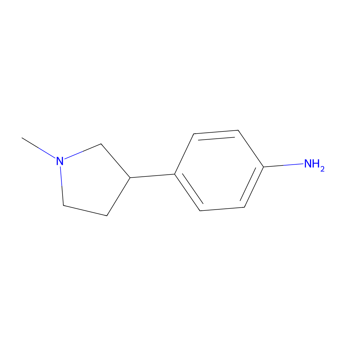 4-(1-Methylpyrrolidin-3-yl)aniline molecular structure, CAS 1378584-62-3
