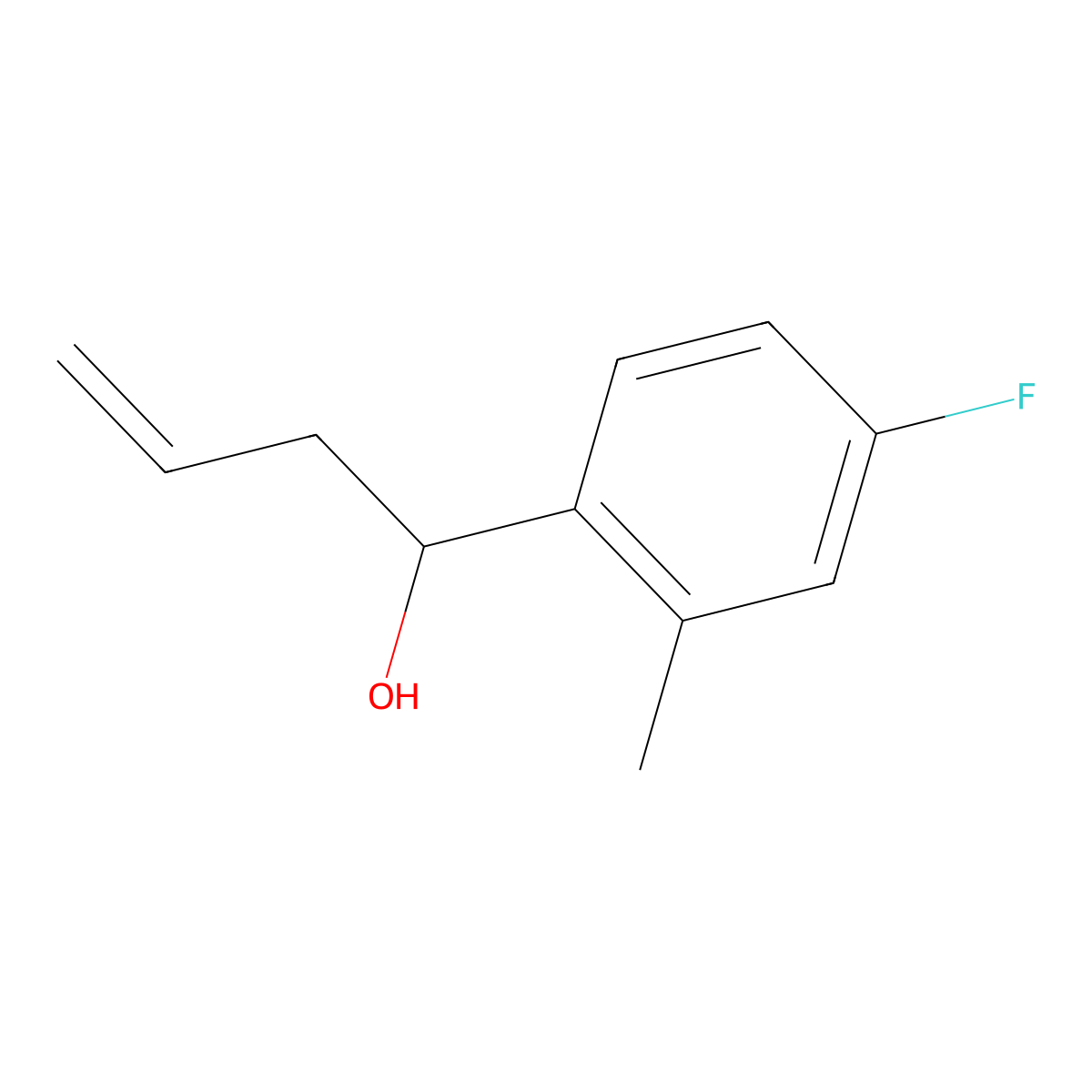 1-(4-Fluoro-2-methylphenyl)but-3-en-1-ol molecular structure, CAS 1378585-51-3