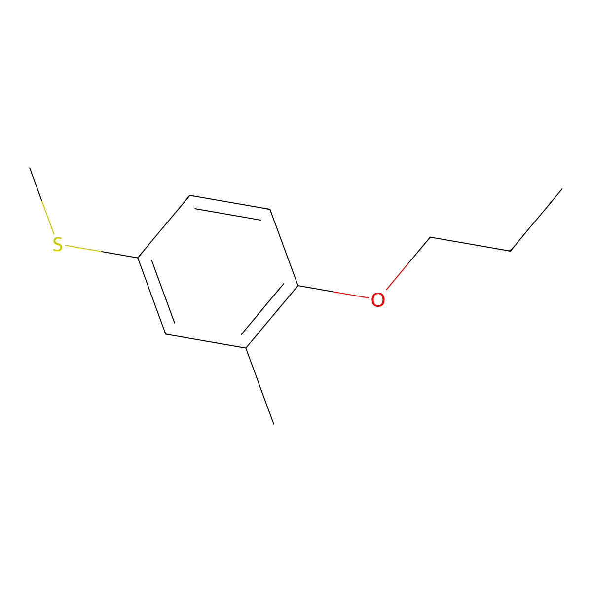 3-Methyl-4-n-propoxyphenyl methyl sulfide molecular structure, CAS 1378592-66-5