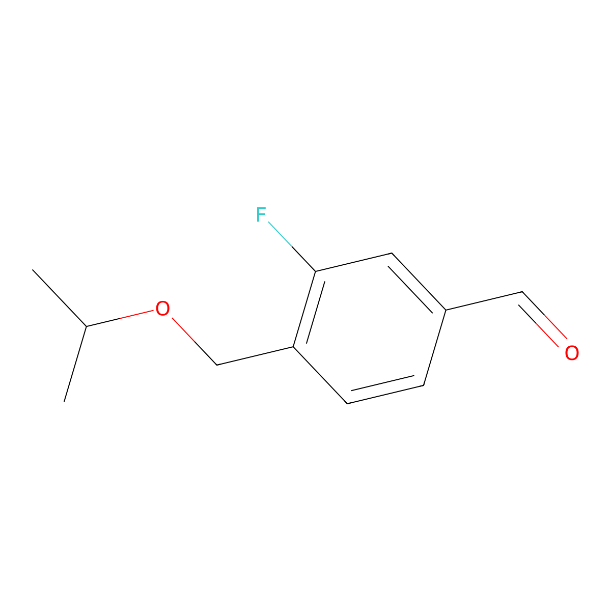 3-Fluoro-4-(isopropoxymethyl)benzaldehyde molecular structure, CAS 1378594-22-9