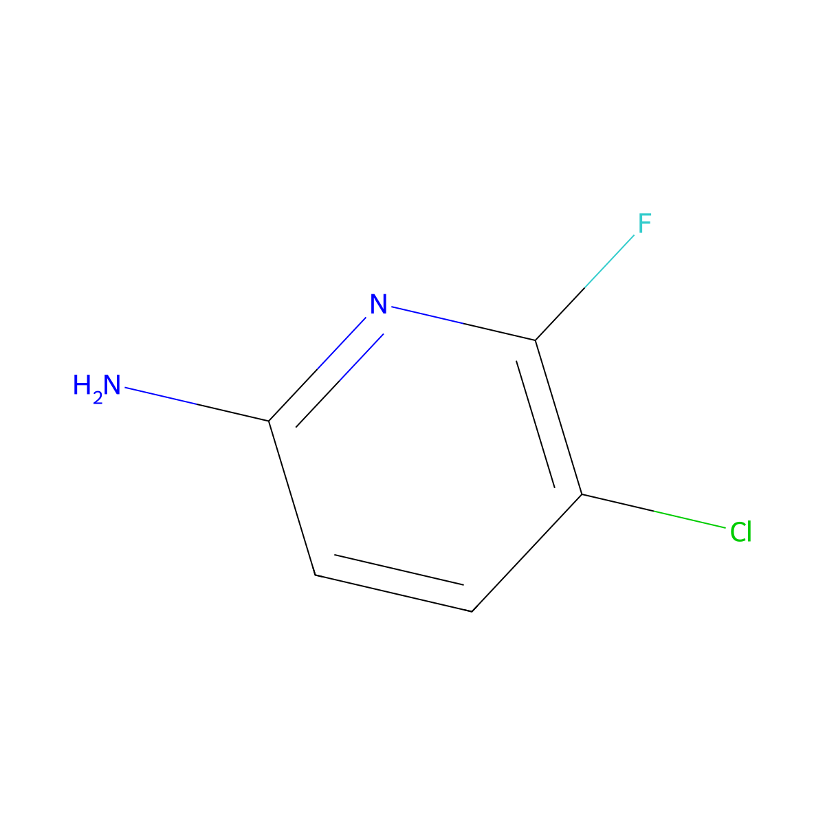 5-Chloro-6-fluoropyridin-2-amine molecular structure, CAS 1378595-22-2