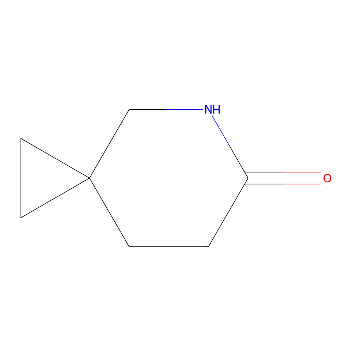 5-Azaspiro(2.5)octan-6-one molecular structure, CAS 1378599-96-2