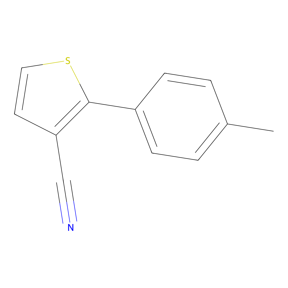 2-(4-Methylphenyl)thiophene-3-carbonitrile molecular structure, CAS 137860-88-9