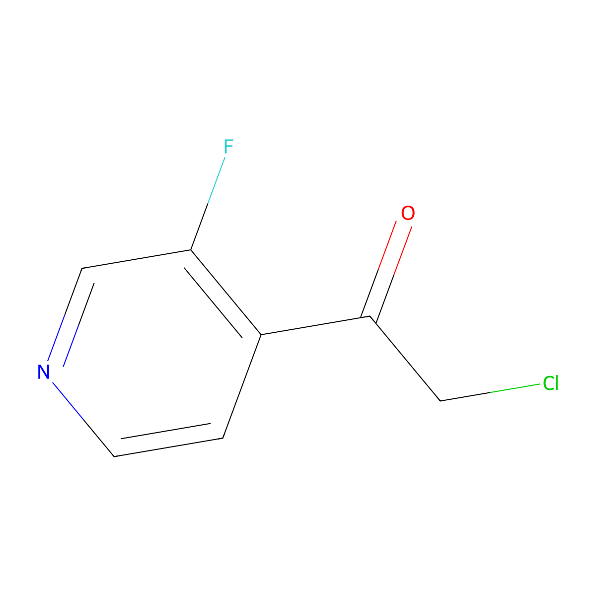 2-Chloro-1-(3-fluoropyridin-4-yl)ethan-1-one molecular structure, CAS 1378600-05-5