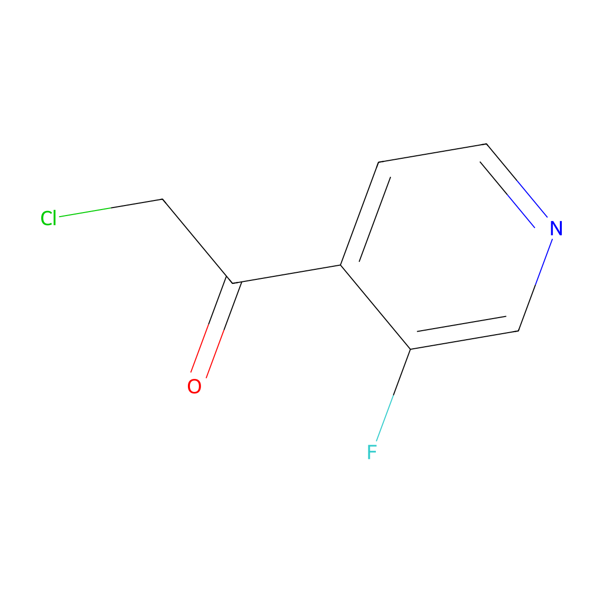 2-Chloro-1-(3-fluoropyridin-4-yl)ethan-1-one molecular structure, CAS 1378600-05-5