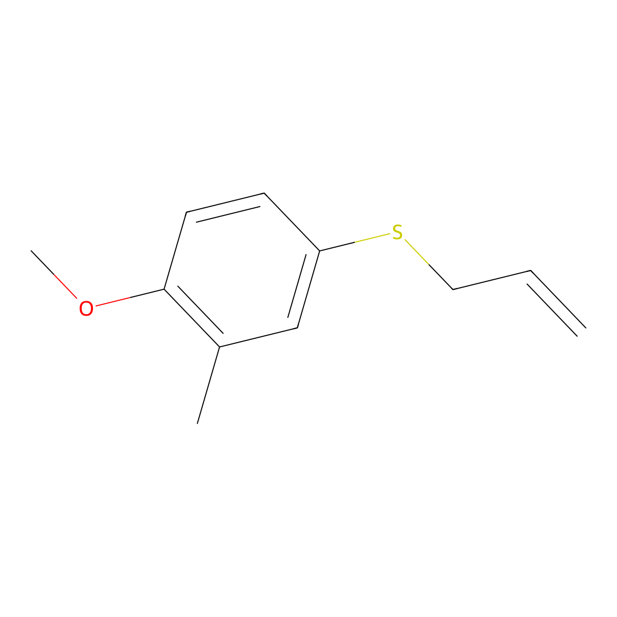 1-Allylsulfanyl-4-methoxy-3-methylbenzene molecular structure, CAS 1378600-49-7