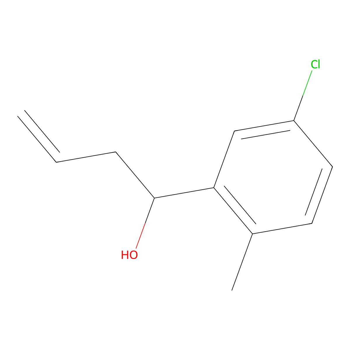 1-(5-Chloro-2-methylphenyl)but-3-en-1-ol molecular structure, CAS 1378608-06-0