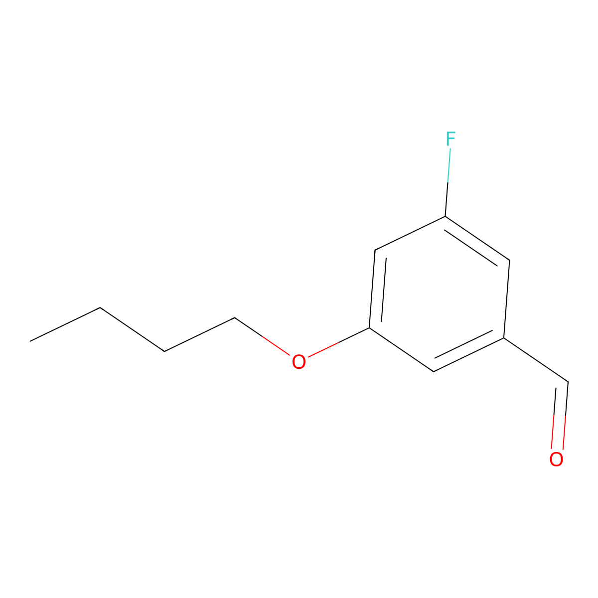 3-Butoxy-5-fluorobenzaldehyde molecular structure, CAS 1378608-56-0