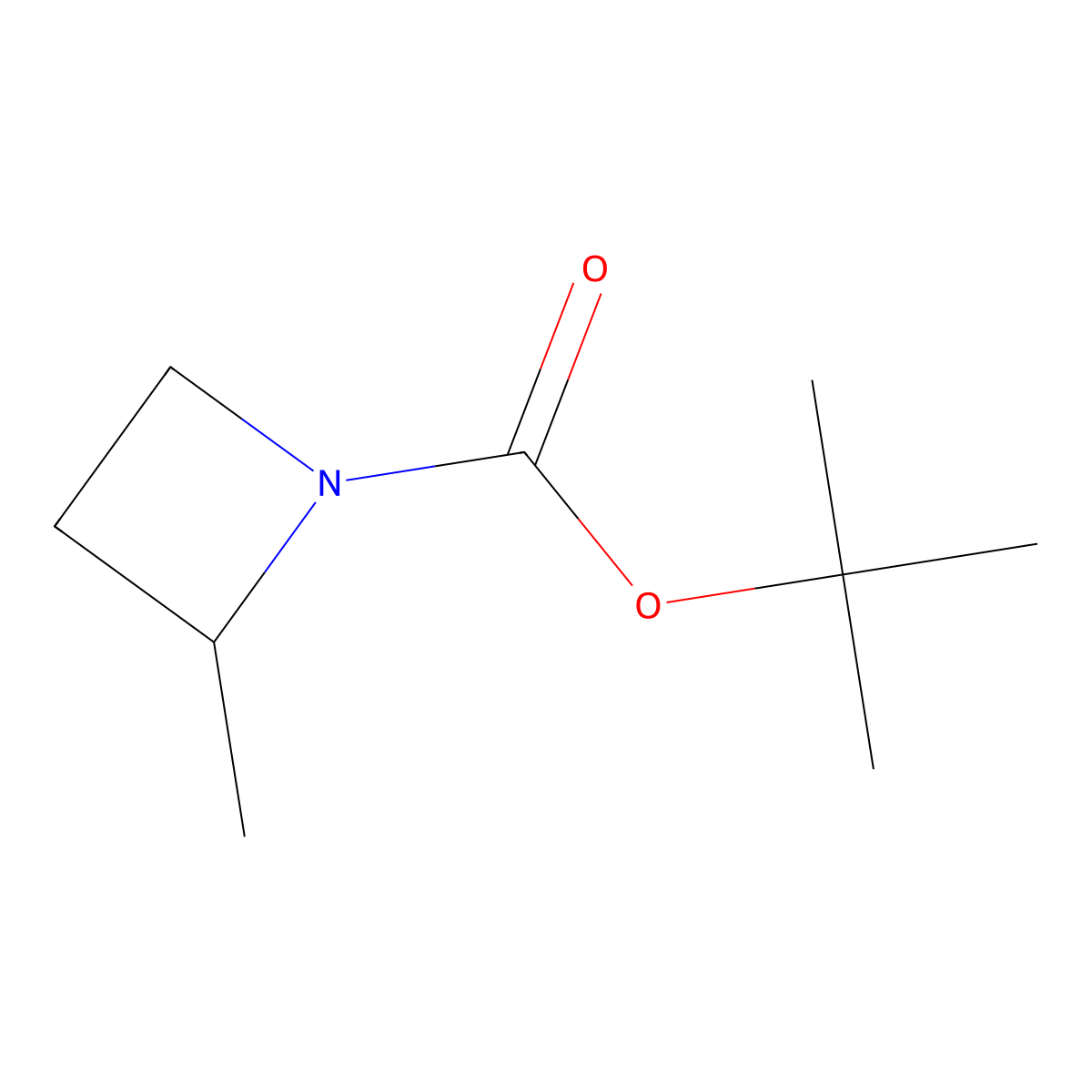 Tert-butyl 2-methylazetidine-1-carboxylate molecular structure, CAS 1378610-58-2