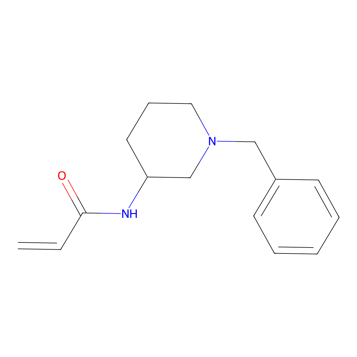 N-(1-benzylpiperidin-3-yl)prop-2-enamide molecular structure, CAS 1378616-34-2