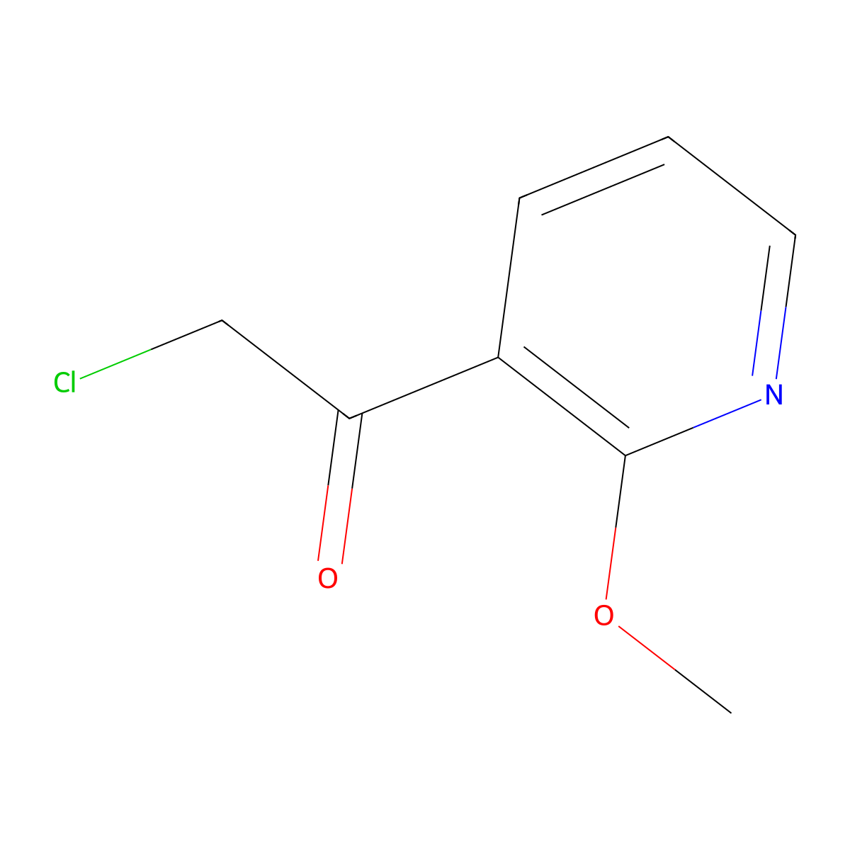 2-Chloro-1-(2-methoxy-3-pyridinyl)ethanone molecular structure, CAS 1378616-55-7