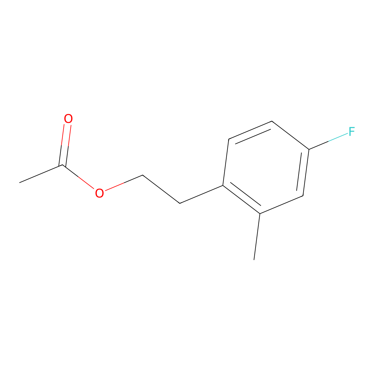 4-Fluoro-2-methylphenethyl acetate molecular structure, CAS 1378616-63-7