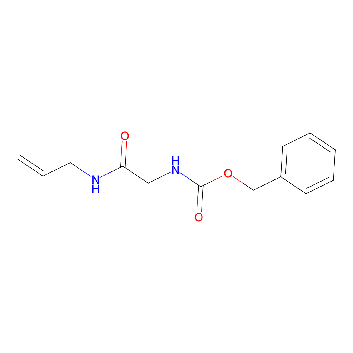 benzyl N-{[(prop-2-en-1-yl)carbamoyl]methyl}carbamate molecular structure, CAS 137862-20-5