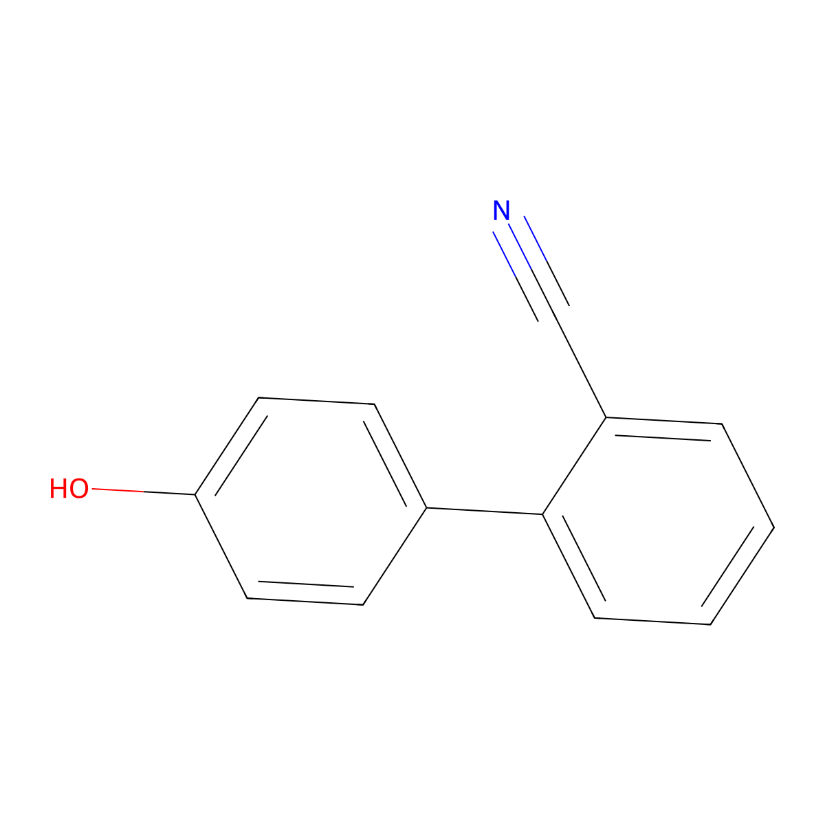 2-(4-Hydroxyphenyl)benzonitrile molecular structure, CAS 137863-68-4