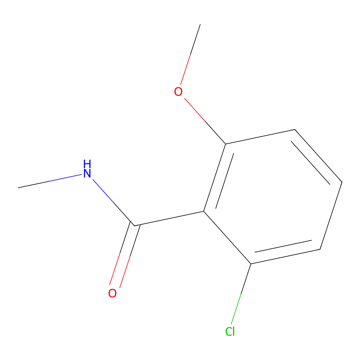 2-chloro-6-methoxy-N-methylbenzamide molecular structure, CAS 1378652-96-0