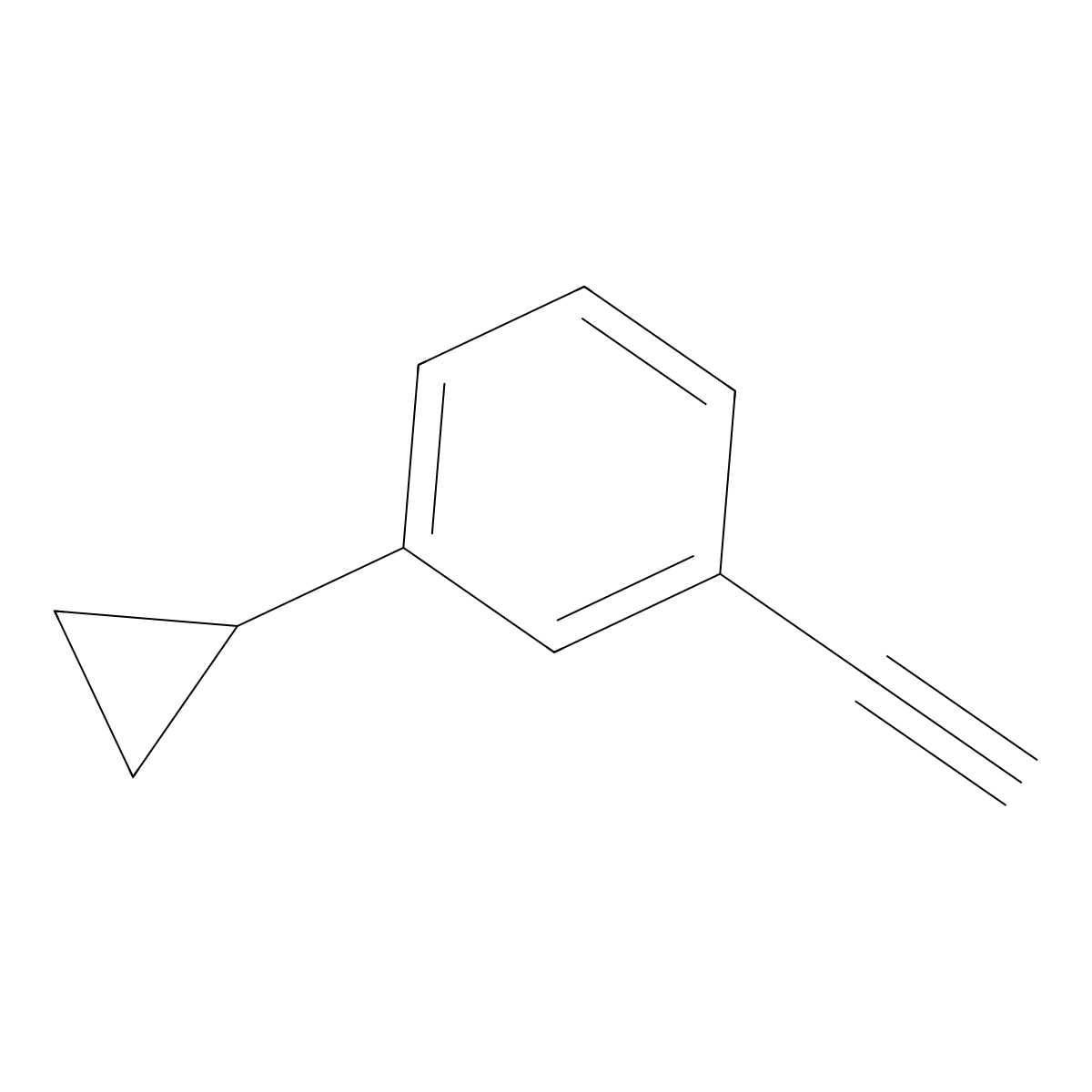 1-Cyclopropyl-3-ethynylbenzene molecular structure, CAS 1378654-62-6