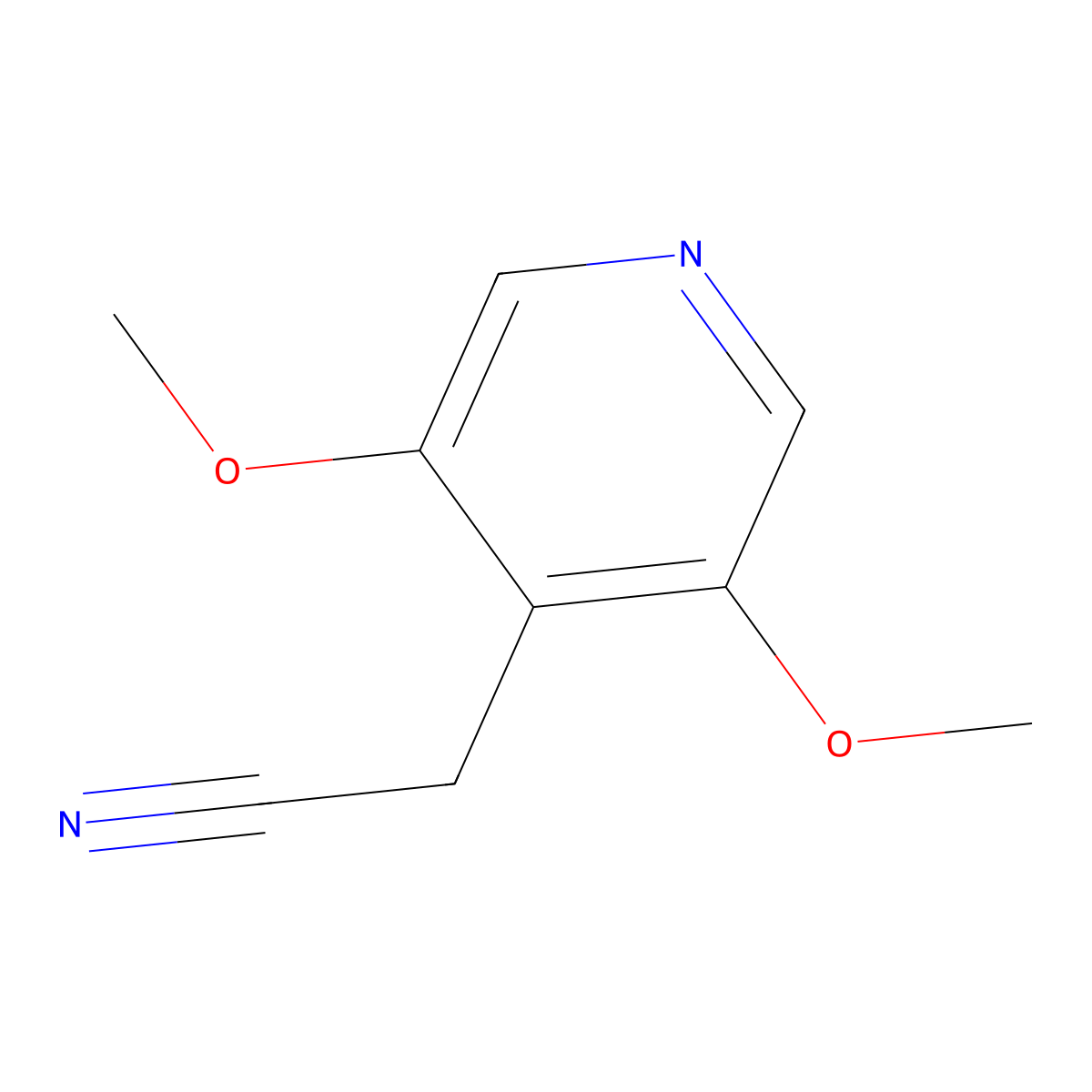 2-(3,5-Dimethoxypyridin-4-YL)acetonitrile molecular structure, CAS 1378655-02-7