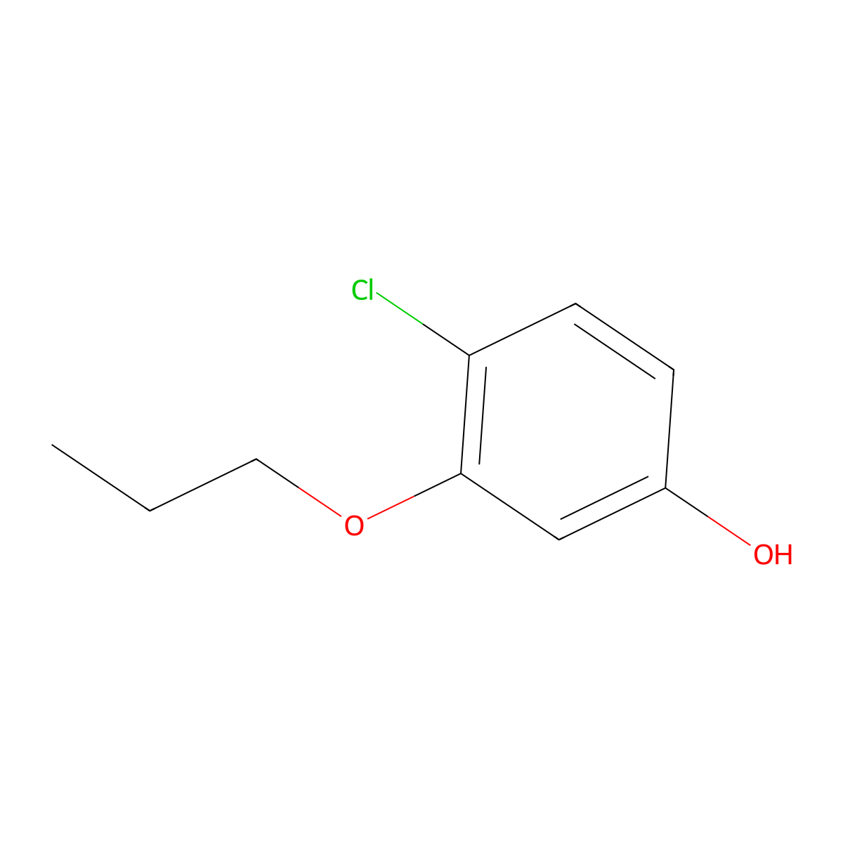 4-Chloro-3-propoxyphenol molecular structure, CAS 1378655-26-5