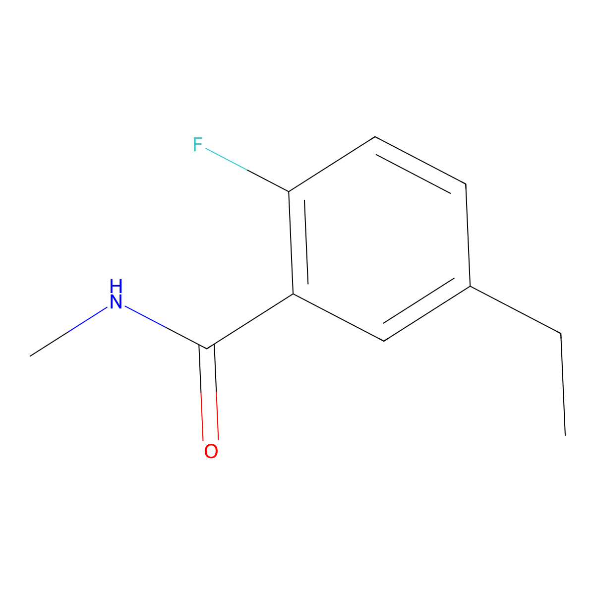 5-ethyl-2-fluoro-N-methylbenzamide molecular structure, CAS 1378655-38-9