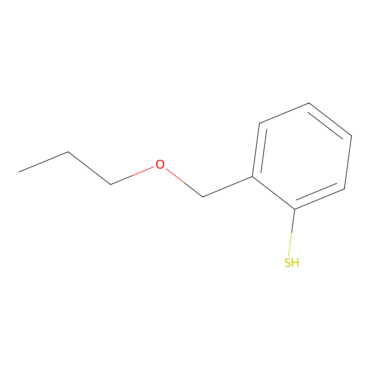 2-[(n-Propyloxy)methyl]thiophenol molecular structure, CAS 1378657-64-7