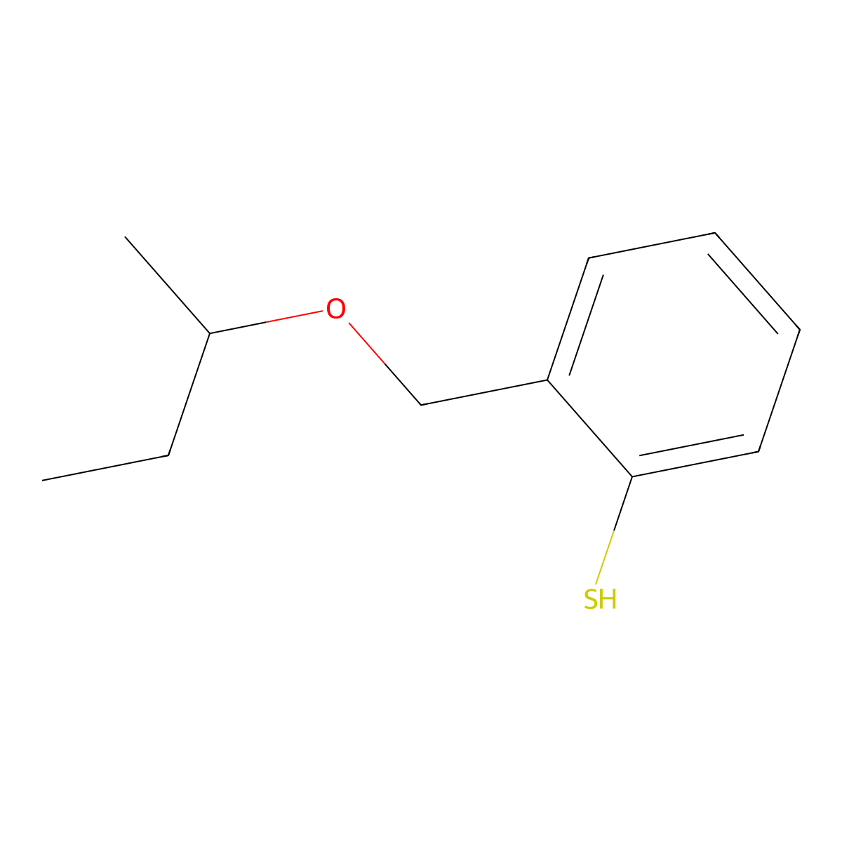 2-[(sec-Butyloxy)methyl]thiophenol molecular structure, CAS 1378657-77-2
