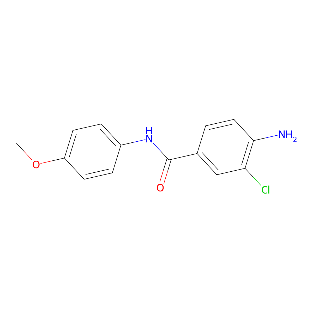 4-amino-3-chloro-N-(4-methoxyphenyl)benzamide molecular structure, CAS 1378658-16-2