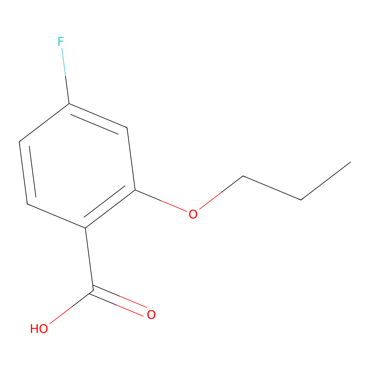 4-Fluoro-2-n-propoxybenzoic acid molecular structure, CAS 1378666-16-0