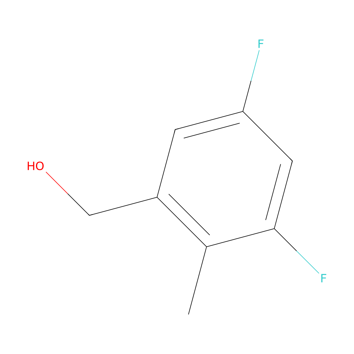 (3,5-Difluoro-2-methylphenyl)methanol molecular structure, CAS 1378666-27-3