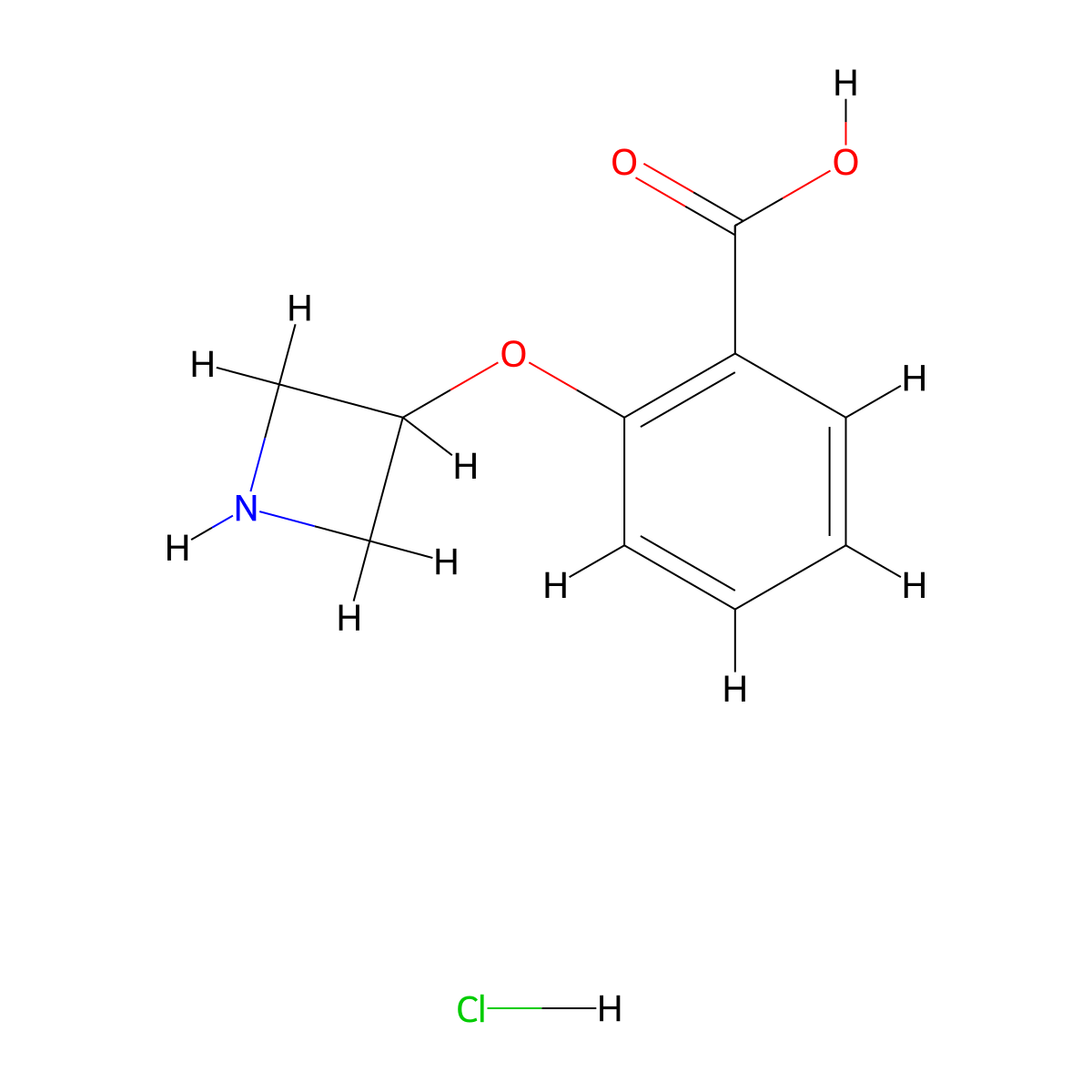 2-(Azetidin-3-yloxy)benzoic acid hydrochloride molecular structure, CAS 1378667-78-7