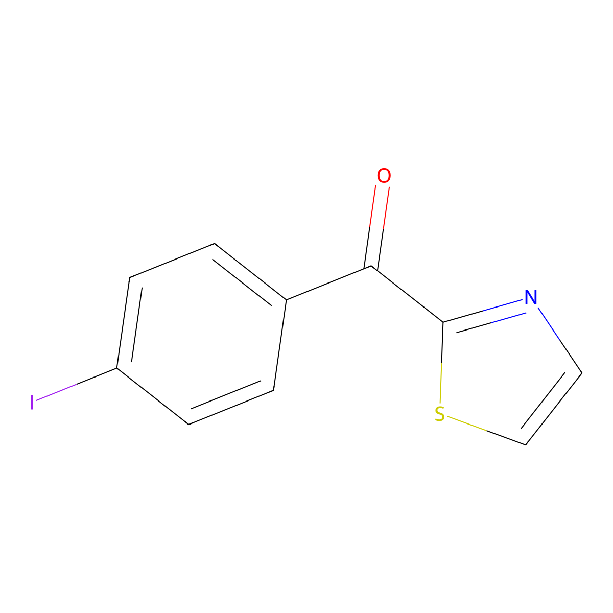 2-(4-Iodobenzoyl)thiazole molecular structure, CAS 1378668-15-5