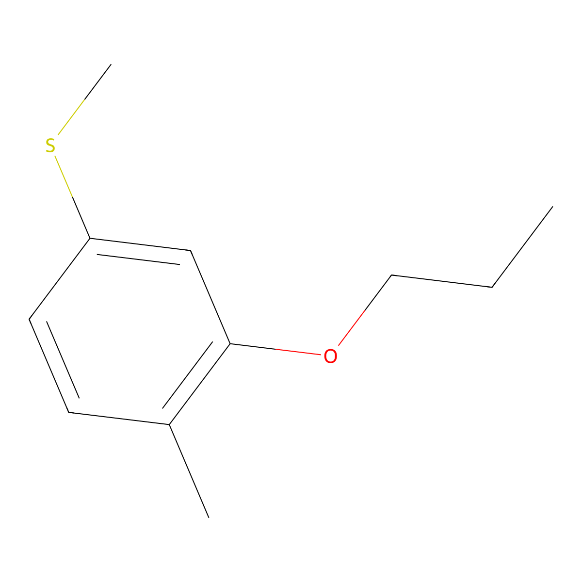 4-Methyl-3-n-propoxyphenyl methyl sulfide molecular structure, CAS 1378670-01-9