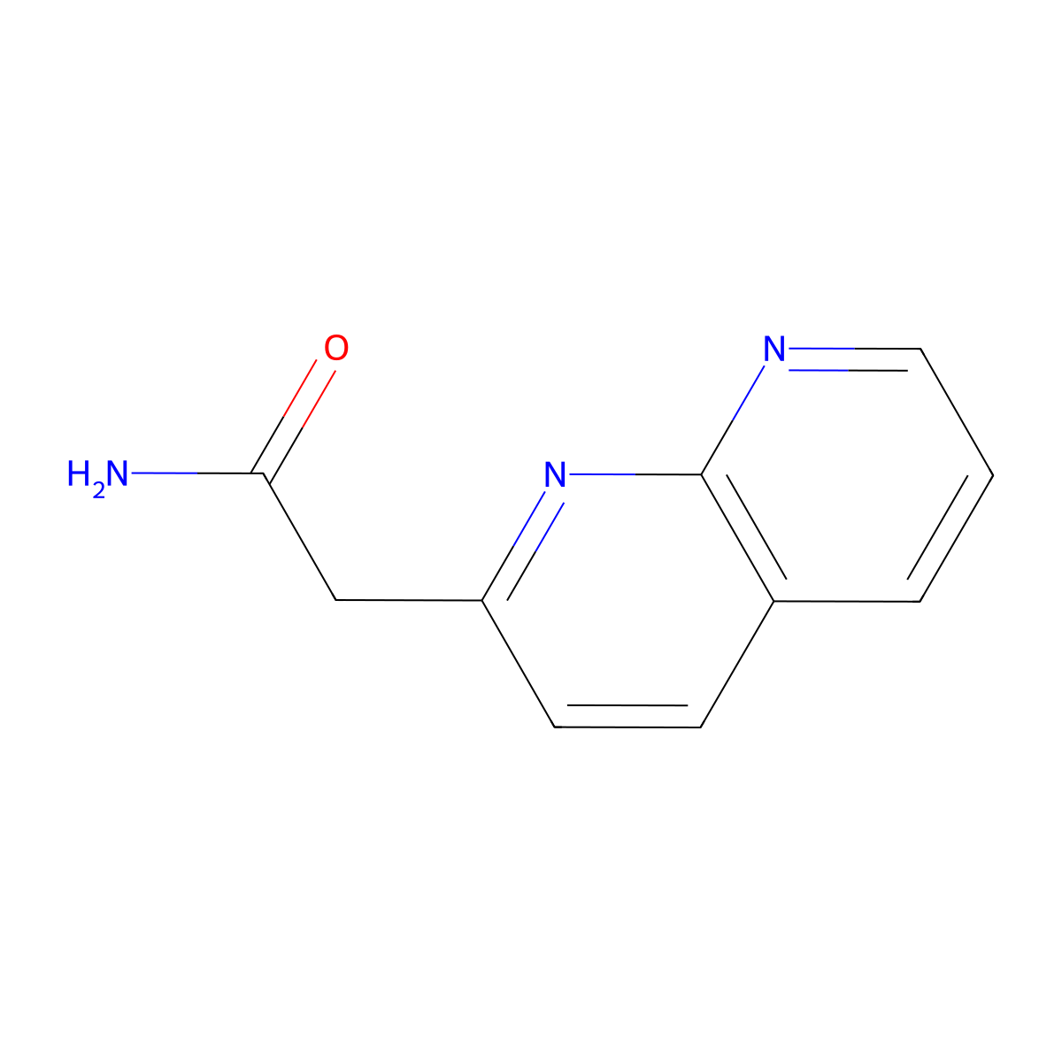 2-(1,8-Naphthyridin-2-yl)acetamide molecular structure, CAS 1378671-05-6