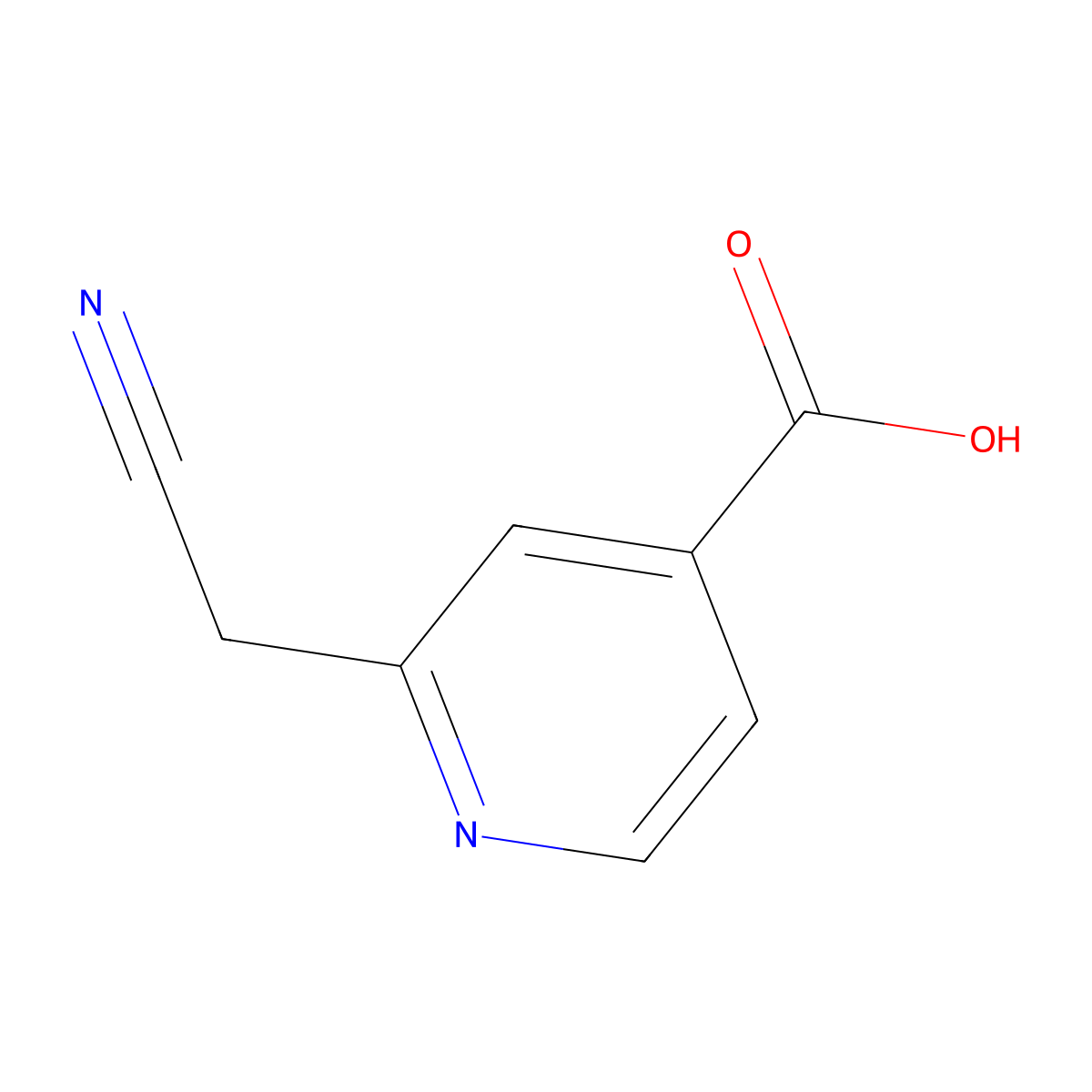 2-(Cyanomethyl)pyridine-4-carboxylic acid molecular structure, CAS 1378673-31-4