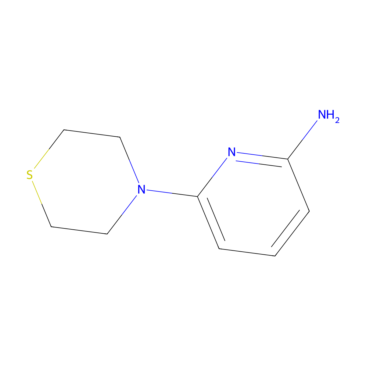 6-(Thiomorpholin-4-yl)pyridin-2-amine molecular structure, CAS 1378673-43-8