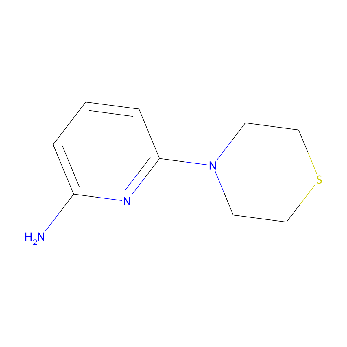 6-(Thiomorpholin-4-yl)pyridin-2-amine molecular structure, CAS 1378673-43-8