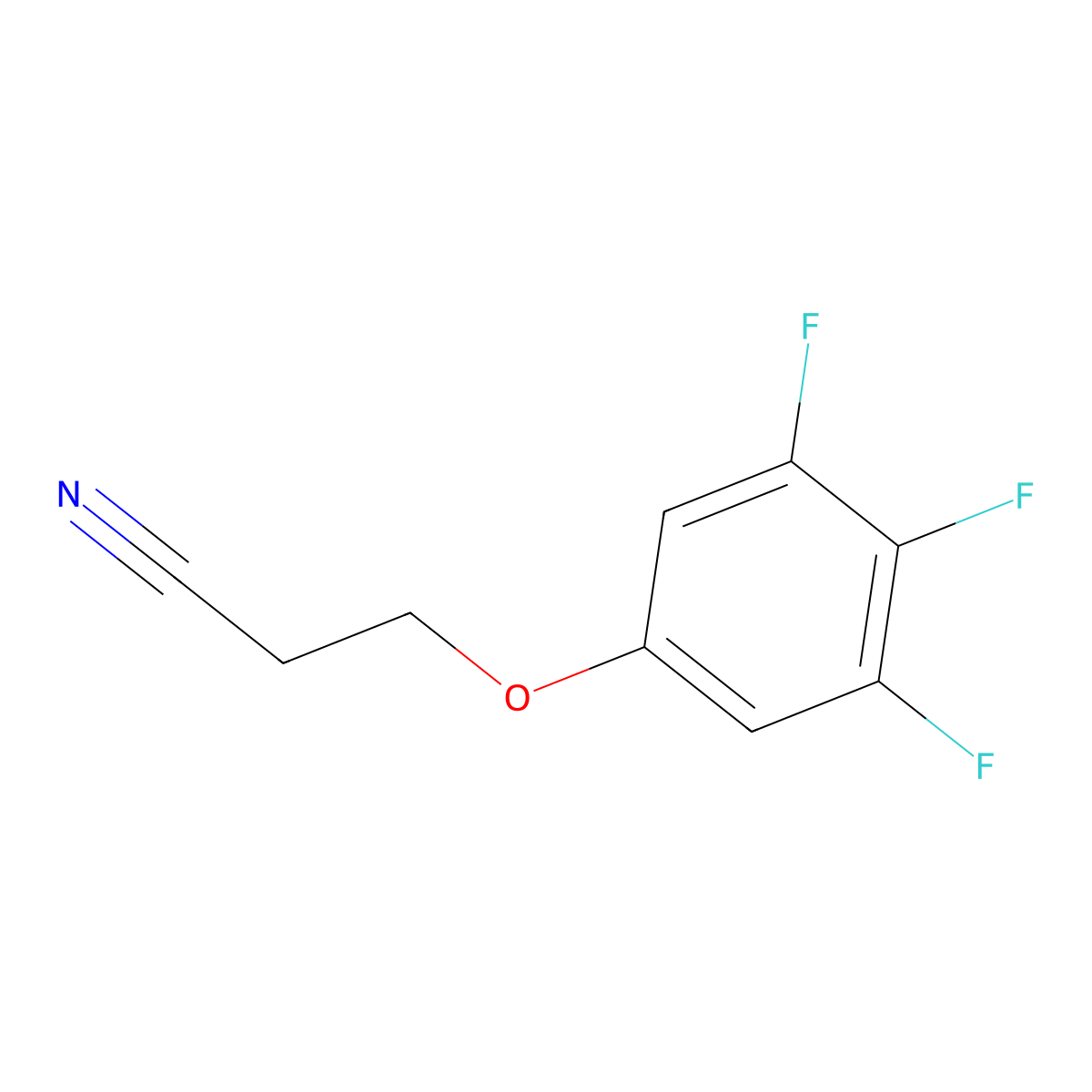 3-(3,4,5-Trifluorophenoxy)propanenitrile molecular structure, CAS 1378674-13-5