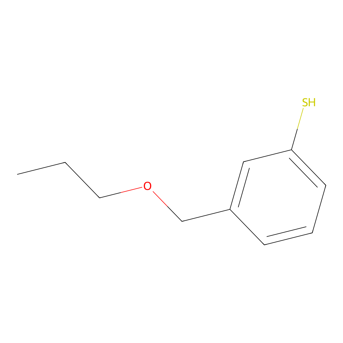 3-[(n-Propyloxy)methyl]thiophenol molecular structure, CAS 1378674-83-9